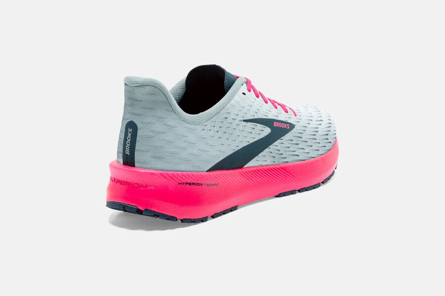 Brooks Running Shoes - Hyperion Tempo Road Womens - Grey/Pink - BTO-063184